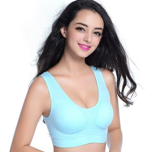 Big Size Breathable Wire Free Yoga Tops Women Sleep Daily Yoga Bra Black White Women Padded Sports Top Gym Shirt Women S-6XL