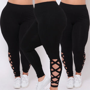 Women's Miecin Plus Size Criss-Cross Soft Comfort Leggings