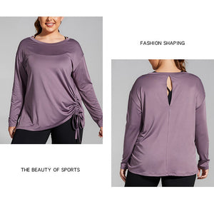 Women's Miecin Plus Size Long Sleeve Yoga Top