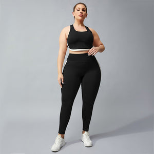 Women's Miecin Plus Size Two Piece Yoga Suit