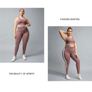 Women's Miecin Plus Size Two Piece Yoga Suit