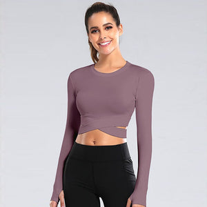 Women's Miecin Long Sleeve Yoga Crop Top