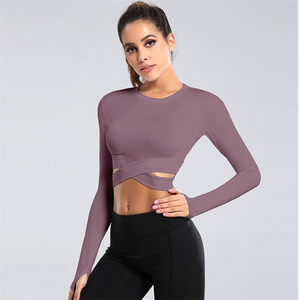 Women's Miecin Long Sleeve Yoga Crop Top